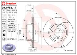 BREMBO Disc frana BREMBO 09.9752. 11 (09.9752.11)