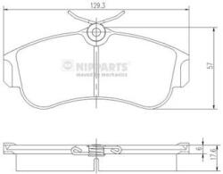 NIPPARTS Set placute frana NIPPARTS J3601051 (J3601051)
