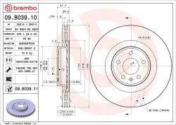 BREMBO Disc frana BREMBO 09. B039.11 (09.B039.11)