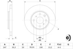 Bosch Disc frana BOSCH 0 986 479 239 (0 986 479 239) - fixbox