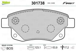 VALEO Set placute frana VALEO 301738 (301738)