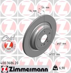 ZIMMERMANN Disc frana ZIMMERMANN 400.3686. 20 (400.3686.20)