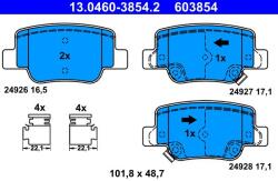 ATE Set placute frana ATE 13.0460-3854.2 (13.0460-3854.2) - fixbox