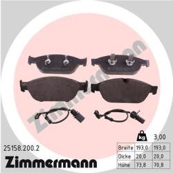 ZIMMERMANN Set placute frana ZIMMERMANN 25158.200. 2 (25158.200.2)