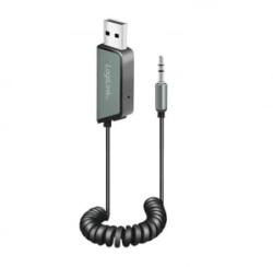 LogiLink Bluetooth 5.3 audio vevő járművekhez, 1x USB-A, 1x 3, 5 mm Aux, fekete (BT0065)