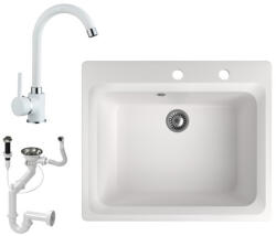 NERO Italia + High-arc Faucet + plug lifter white