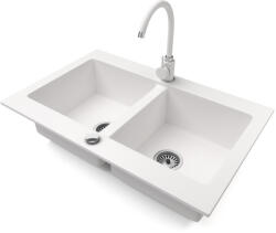 NERO Verso + High-arc Faucet + plug lifter white