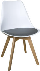 Bestent Scaun de sufragerie alb-gri Basic (BML-053-D1)