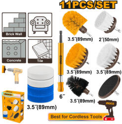 INGCO Set de perii cu 11 piese cu prindere bit (WCB1101)