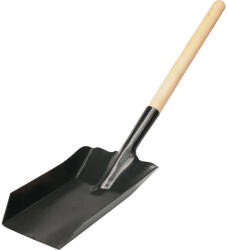 TOYA Lopată pentru cărbune 500 x 195 x 110 mm cu mâner scurt de lemn (72979) Lopata