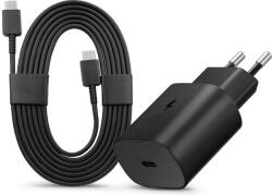 Samsung EP-TA800EBE gyári gyorstöltő adapter 25W + EP-DA767JBE Type-C/Type-C 1, 8m - fekete - ECO