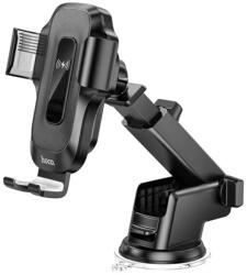 hoco. Tapadókorongos wireless töltő és autós telefontartó Hoco HW3 Wise Automatic fekete - techsend