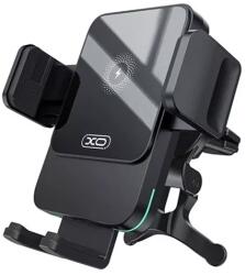XO WX041 Szellőzőrácsra Rögzíthető Wireless Autós Telefontartó Fekete - techsend