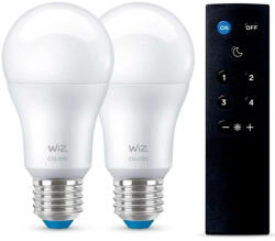 Philips okos E27 LED távirányítóval, opál, 8.5 W, 806 lm, 2200-6500 K +RGB, szabályozható fehér és szín-60 W izzó helyett, 220-240 V, applikációval vezérelhető, Wi-fi (929003649601)