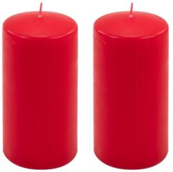 Nexos Set de lumânări pilon, 15 cm, Ø 7, 5 cm, roșu, 2 bucăți (DK47123_SL02)