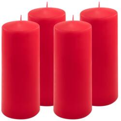 Nexos Set de lumânări stâlp, 20 cm, Ø 7, 5 cm, roșu, 4 buc (DK47133_SL04)
