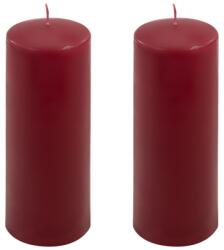 Nexos Set de lumânări în formă de pilon, 20 cm, Ø 7, 5 cm, burgundy (DK47134_SL02)