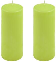 Nexos Set de lumânări pilon, 20 cm, Ø 7, 5 cm, verde deschis, 2 buc (DK47135_SL02)