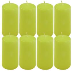 Nexos Set de lumânări cilindrice, 10 cm, Ø 5 cm, verde deschis, 8 (DK47105_SL08)