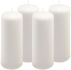 Nexos Set de lumânări tip stâlp, 20 cm, Ø 7, 5 cm, alb, 4 buc (DK47130_SL04)