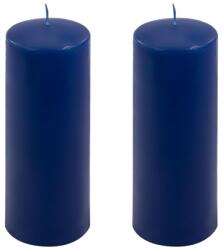 Nexos Set de lumânări tip pilon, 20 cm, Ø 7, 5 cm, albastru, 2 buc (DK47136_SL02)