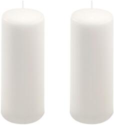 Nexos Set de lumânări tip pilon, 20 cm, Ø 7, 5 cm, alb, 2 buc (DK47130_SL02)