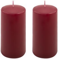 Nexos Set de lumânări cilindrice, 15 cm, Ø 7, 5 cm, vișiniu, 2 buc (DK47124_SL02)