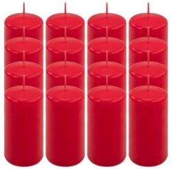Nexos Set de lumânări cilindrice, 10 cm, Ø 5 cm, roșu, 16 bucăți (DK47103_SL16)