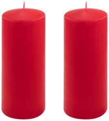 Nexos Set de lumânări tip pilon, 25 cm, Ø 10 cm, roșu, 2 buc (DK47143_SL02)