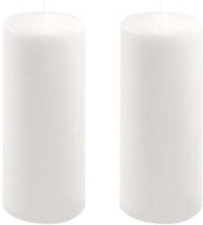 Nexos Set de lumânări tip pilon, 25 cm, Ø 10 cm, alb, 2 buc (DK47140_SL02)