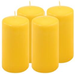 Nexos Set de lumânări tip stâlp, 15 cm, Ø 7, 5 cm, galben, 4 buc (DK47127_SL04)
