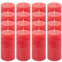 Nexos Set de lumânări rustice, 10 cm, Ø 5 cm, roșu, 16 buc (DK47303_SL16)