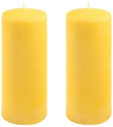 Nexos Set de lumânări , 25 cm, Ø 10 cm, galben, 2 buc (DK47147_SL02)