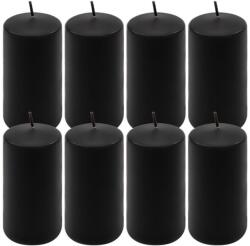 Nexos Set de lumânări cilindrice, 10 cm, Ø 5 cm, negru, 8 buc (DK47108_SL08)