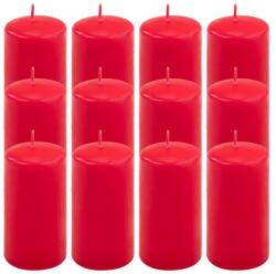 Nexos Set de lumânări pilon, 11, 5 cm, Ø 6 cm, roșu, 12 buc (DK47113_SL12)