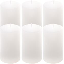 Nexos Set de lumânări rustice, 11, 5 cm, Ø 6, 8 cm, alb, 6 buc (DK47320_SL06)