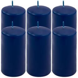 Nexos Set de lumânări pilon, 11, 5 cm, Ø 6 cm, albastru, 6 buc (DK47116_SL06)