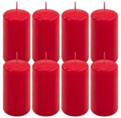 Nexos Set de lumânări cilindrice, 10 cm, Ø 5 cm, roșu, 8 buc (DK47103_SL08)