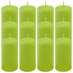 Nexos Set de lumânări pilon, 11, 5 cm, Ø 6 cm, verde deschis, 12 bu (DK47115_SL12)