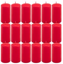 Nexos Set de lumânări pilon, 11, 5 cm, Ø 6 cm, roșu, 18 buc (DK47113_SL18)