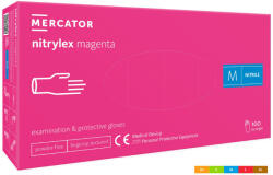 Mercator Medical Nitrylex Magenta púdermentes nitril vizsgálókesztyű magenta 100db (RD30300002)