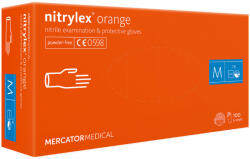 Mercator Medical Nitrylex Orange púdermentes nitril vizsgálókesztyű narancssárga 100db (RD30239004)