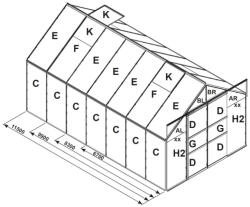  tartalék üveg az üvegházhoz VITAVIA URANUS 8300 PC 4 mm LG2539 (LG2539) - rezonkft