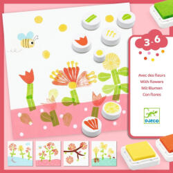 Djeco Virágok - Képalkotás nyomdával - With flowers Djeco - DJ09950
