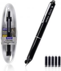 Writech Stilou retractabil Writech corp negru cu cutie cadou si 5 patroane cerneala albastre W-784/1-F-BLUE