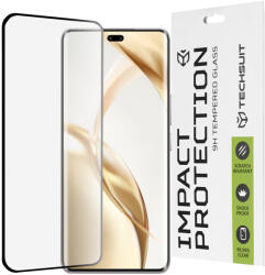 Techsuit - 111D Teljes Fedésű / Teljes Ragasztású Üveg / 3D Ívelt Képernyő - Honor 200 Pro - Fekete üvegfólia