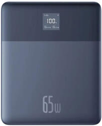 Baseus - Power Bank Blade (P10063801323-00) - 2x Type-C, 65W, 12000mAh, Digitális Kijelző, Kábellel USB-C - Kék