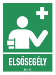  munkavédelmi matrica önt. 150x200 elsősegély matrica piktog