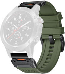Techsuit - QuickFit 26mm óraszíj (W068) - Garmin Fenix 3/3 HR/5X/5X Plus/6X/6X Pro/7X/7X Pro Solar - Zöld / Fekete