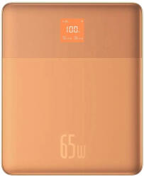 Baseus - Power Bank Blade (P10063801733-00) - 2x Type-C, 65W, 12000mAh, Digitális Kijelző, USB-C Kábellel - Narancssárga